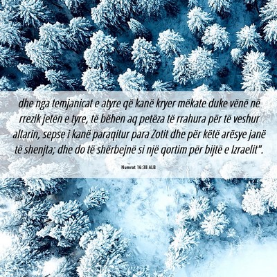 Picture 06 - Numrat 16:38 ALB - dhe nga temjanicat e atyre që kanë kryer - Bible Verse Picture