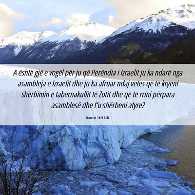 Picture 06 - Numrat 16:9 ALB - A është gjë e vogël për ju që Perëndia i - Bible Verse Picture