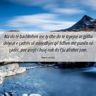 Picture 06 - Numrat 18:4 ALB - Ata do të bashkohen me ty dhe do të kryejnë - Bible Verse Picture
