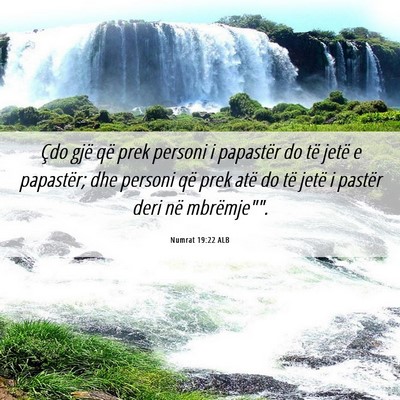 Picture 06 - Numrat 19:22 ALB - Çdo gjë që prek personi i papastër do të - Bible Verse Picture