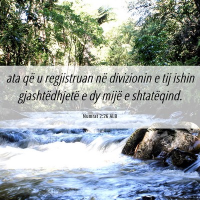 Picture 06 - Numrat 2:26 ALB - ata që u regjistruan në divizionin e tij ishin - Bible Verse Picture