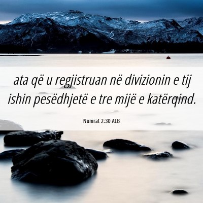 Picture 06 - Numrat 2:30 ALB - ata që u regjistruan në divizionin e tij ishin - Bible Verse Picture
