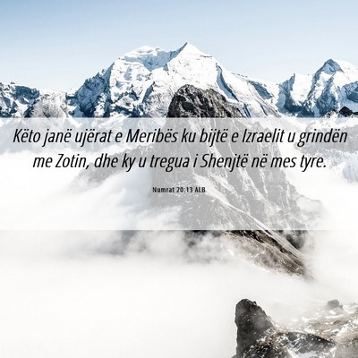 Picture 06 - Numrat 20:13 ALB - Këto janë ujërat e Meribës ku bijtë e - Bible Verse Picture