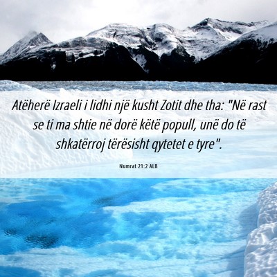Picture 06 - Numrat 21:2 ALB - Atëherë Izraeli i lidhi një kusht Zotit dhe - Bible Verse Picture