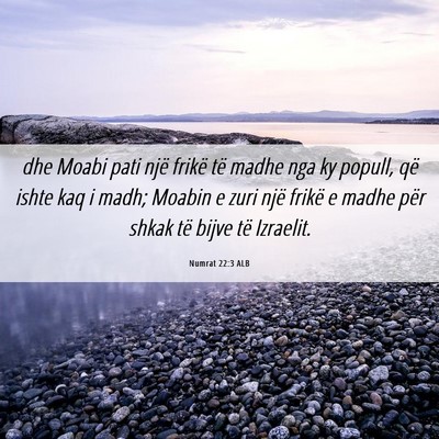 Picture 06 - Numrat 22:3 ALB - dhe Moabi pati një frikë të madhe nga ky - Bible Verse Picture
