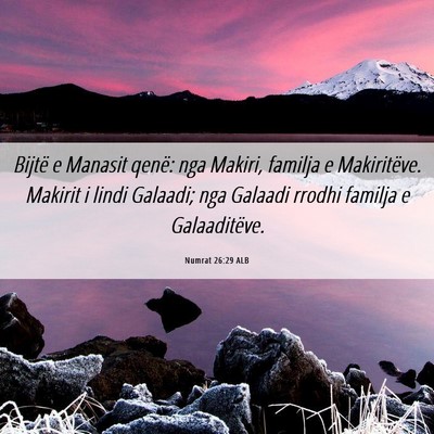 Picture 06 - Numrat 26:29 ALB - Bijtë e Manasit qenë: nga Makiri, familja e - Bible Verse Picture