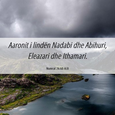 Picture 06 - Numrat 26:60 ALB - Aaronit i lindën Nadabi dhe Abihuri, Eleazari - Bible Verse Picture