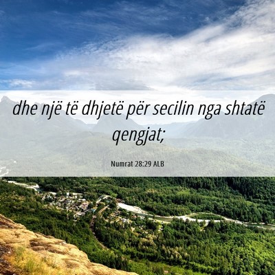 Picture 06 - Numrat 28:29 ALB - dhe një të dhjetë për secilin nga shtatë - Bible Verse Picture