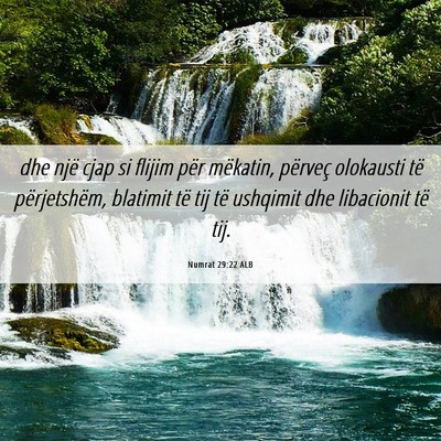 Picture 06 - Numrat 29:22 ALB - dhe një cjap si flijim për mëkatin, përveç - Bible Verse Picture