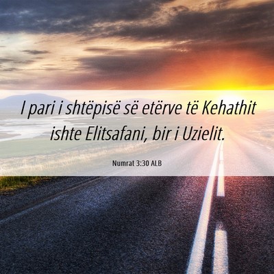 Picture 06 - Numrat 3:30 ALB - I pari i shtëpisë së etërve të Kehathit - Bible Verse Picture