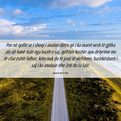 Picture 06 - Numrat 30:12 ALB - Por në qoftë se i shoqi i anulon ditën që i - Bible Verse Picture