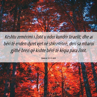 Picture 06 - Numrat 32:13 ALB - Kështu zemërimi i Zotit u ndez kundër - Bible Verse Picture