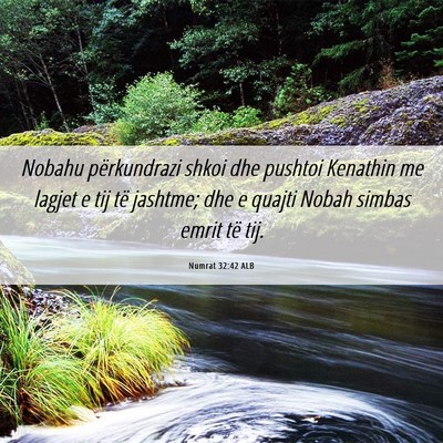 Picture 06 - Numrat 32:42 ALB - Nobahu përkundrazi shkoi dhe pushtoi Kenathin me - Bible Verse Picture