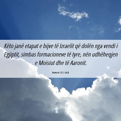 Picture 06 - Numrat 33:1 ALB - Këto janë etapat e bijve të Izraelit që - Bible Verse Picture