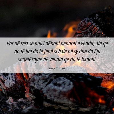 Picture 06 - Numrat 33:55 ALB - Por në rast se nuk i dëboni banorët e vendit, - Bible Verse Picture