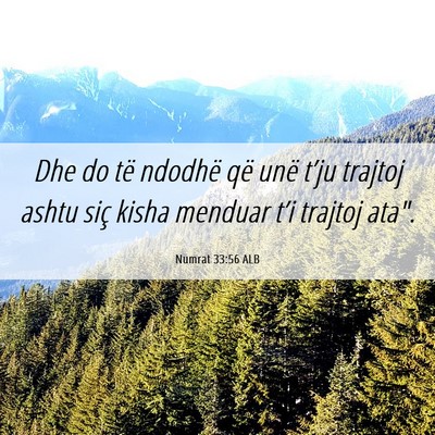 Picture 06 - Numrat 33:56 ALB - Dhe do të ndodhë që unë t’ju trajtoj ashtu - Bible Verse Picture