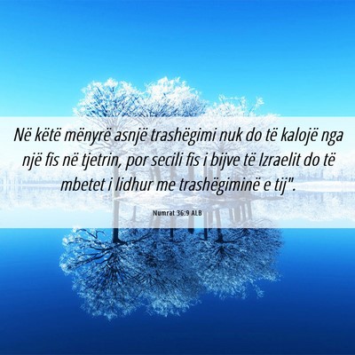 Picture 06 - Numrat 36:9 ALB - Në këtë mënyrë asnjë trashëgimi nuk do të - Bible Verse Picture