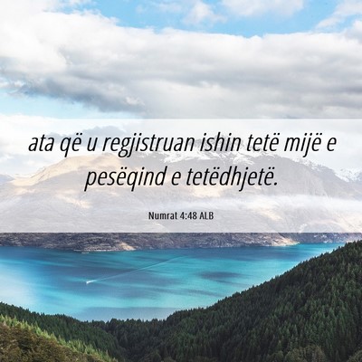 Picture 06 - Numrat 4:48 ALB - ata që u regjistruan ishin tetë mijë e - Bible Verse Picture