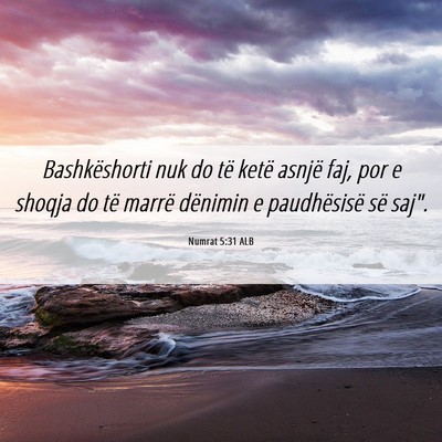 Picture 06 - Numrat 5:31 ALB - Bashkëshorti nuk do të ketë asnjë faj, por e - Bible Verse Picture