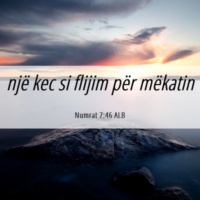 Picture 06 - Numrat 7:46 ALB - një kec si flijim për - Bible Verse Picture