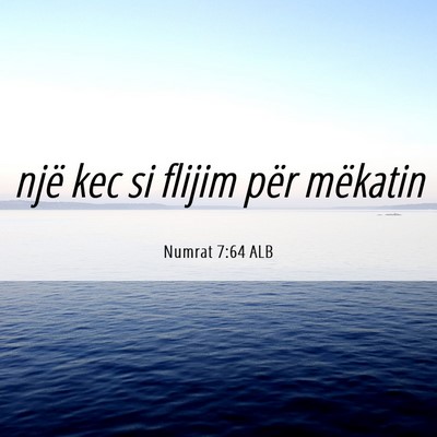 Picture 06 - Numrat 7:64 ALB - një kec si flijim për - Bible Verse Picture