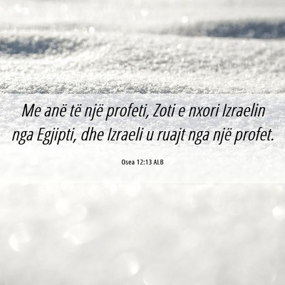 Picture 06 - Osea 12:13 ALB - Me anë të një profeti, Zoti e nxori Izraelin - Bible Verse Picture
