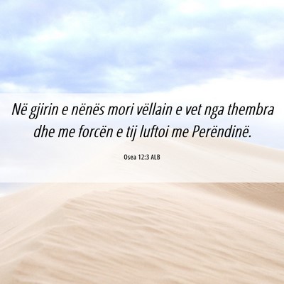 Picture 06 - Osea 12:3 ALB - Në gjirin e nënës mori vëllain e vet nga - Bible Verse Picture