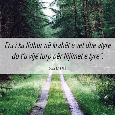 Picture 06 - Osea 4:19 ALB - Era i ka lidhur në krahët e vet dhe atyre do - Bible Verse Picture