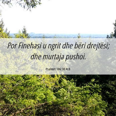 Picture 06 - Psalmet 106:30 ALB - Por Finehasi u ngrit dhe bëri drejtësi; dhe - Bible Verse Picture