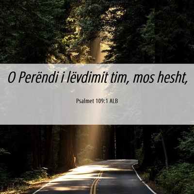 Picture 06 - Psalmet 109:1 ALB - O Perëndi i lëvdimit tim, mos - Bible Verse Picture
