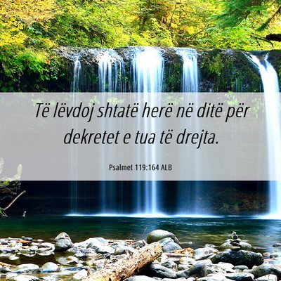 Picture 06 - Psalmet 119:164 ALB - Të lëvdoj shtatë herë në ditë për dekretet - Bible Verse Picture