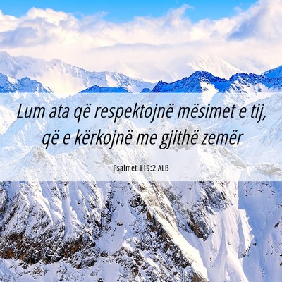 Picture 06 - Psalmet 119:2 ALB - Lum ata që respektojnë mësimet e tij, që e - Bible Verse Picture