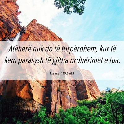 Picture 06 - Psalmet 119:6 ALB - Atëherë nuk do të turpërohem, kur të kem - Bible Verse Picture