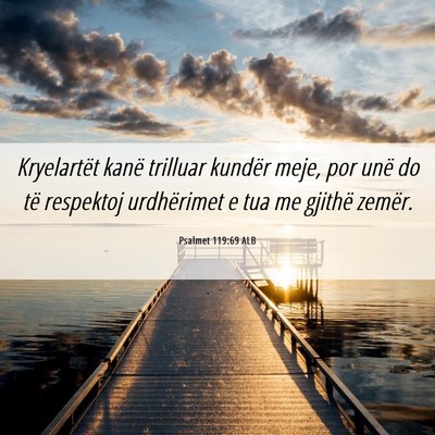 Picture 06 - Psalmet 119:69 ALB - Kryelartët kanë trilluar kundër meje, por unë - Bible Verse Picture