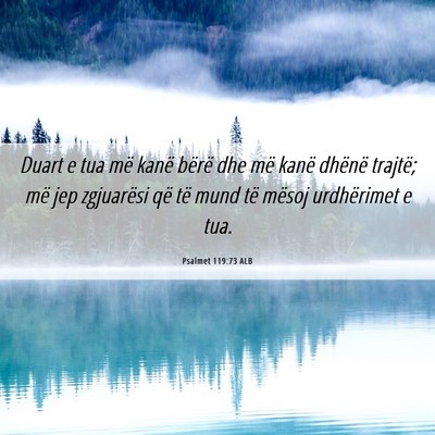Picture 06 - Psalmet 119:73 ALB - Duart e tua më kanë bërë dhe më kanë - Bible Verse Picture