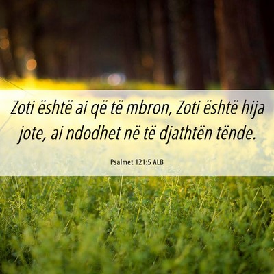 Picture 06 - Psalmet 121:5 ALB - Zoti është ai që të mbron, Zoti është hija - Bible Verse Picture