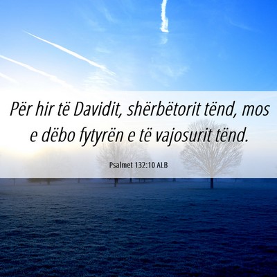 Picture 06 - Psalmet 132:10 ALB - Për hir të Davidit, shërbëtorit tënd, mos e - Bible Verse Picture