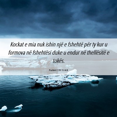 Picture 06 - Psalmet 139:15 ALB - Kockat e mia nuk ishin një e fshehtë për ty - Bible Verse Picture
