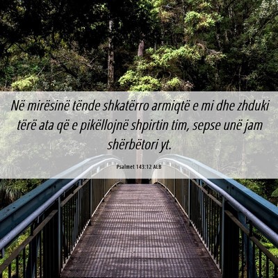 Picture 06 - Psalmet 143:12 ALB - Në mirësinë tënde shkatërro armiqtë e mi - Bible Verse Picture