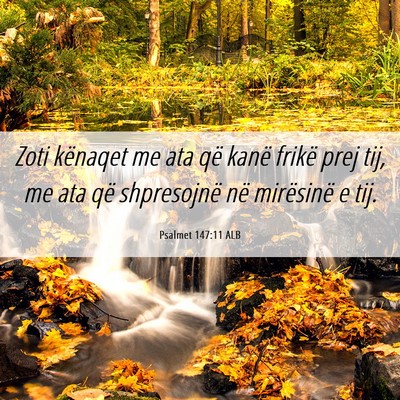 Picture 06 - Psalmet 147:11 ALB - Zoti kënaqet me ata që kanë frikë prej tij, - Bible Verse Picture