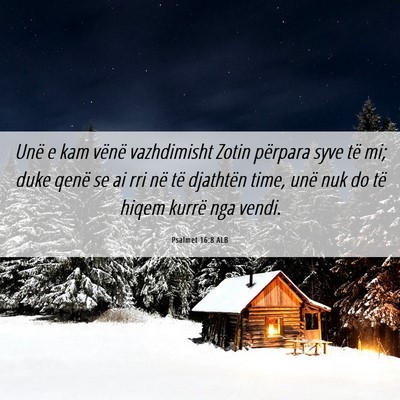 Picture 06 - Psalmet 16:8 ALB - Unë e kam vënë vazhdimisht Zotin përpara syve - Bible Verse Picture