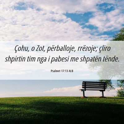 Picture 06 - Psalmet 17:13 ALB - Çohu, o Zot, përballoje, rrëzoje; çliro - Bible Verse Picture