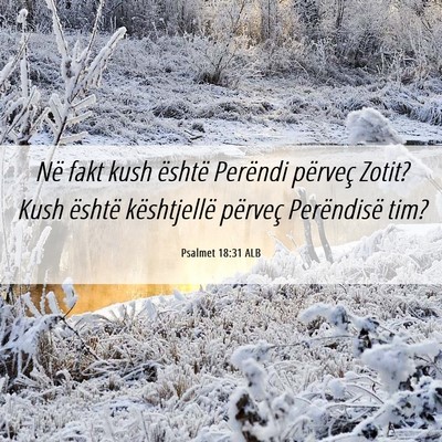 Picture 06 - Psalmet 18:31 ALB - Në fakt kush është Perëndi përveç Zotit? - Bible Verse Picture