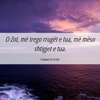 Picture 06 - Psalmet 25:4 ALB - O Zot, më trego rrugët e tua, më mëso - Bible Verse Picture