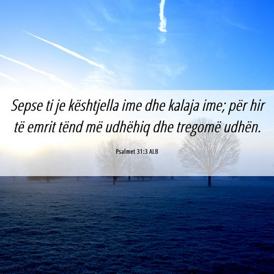 Picture 06 - Psalmet 31:3 ALB - Sepse ti je kështjella ime dhe kalaja ime; për - Bible Verse Picture