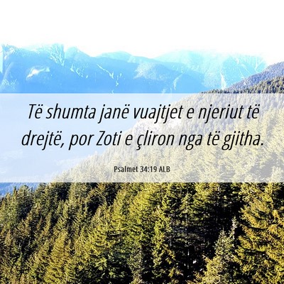 Picture 06 - Psalmet 34:19 ALB - Të shumta janë vuajtjet e njeriut të drejtë, - Bible Verse Picture