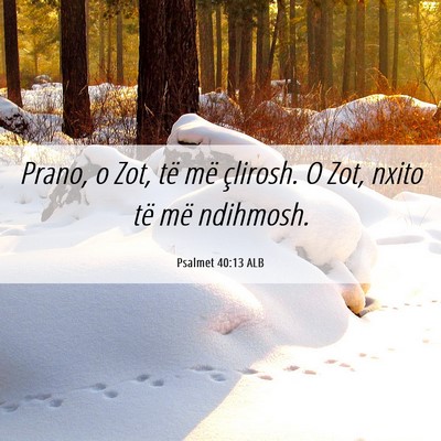 Picture 06 - Psalmet 40:13 ALB - Prano, o Zot, të më çlirosh. O Zot, nxito të - Bible Verse Picture