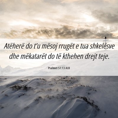 Picture 06 - Psalmet 51:13 ALB - Atëherë do t’u mësoj rrugët e tua - Bible Verse Picture