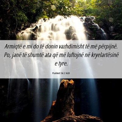 Picture 06 - Psalmet 56:2 ALB - Armiqtë e mi do të donin vazhdimisht të më - Bible Verse Picture