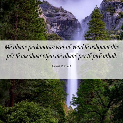 Picture 06 - Psalmet 69:21 ALB - Më dhanë përkundrazi vrer në vend të - Bible Verse Picture